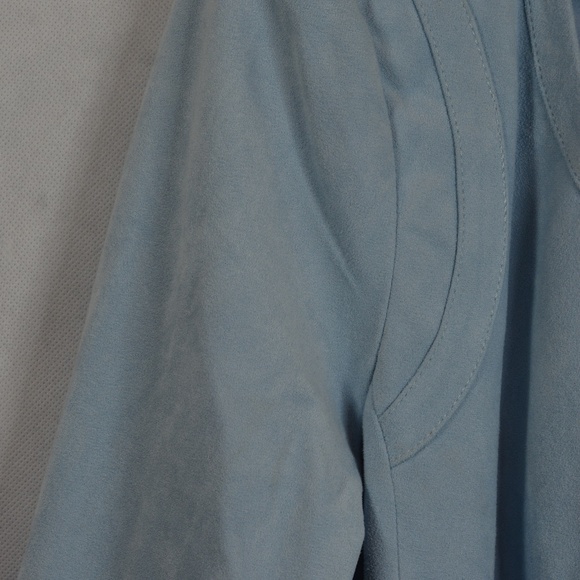 Soft Blue Faux Shammy-like Bolero Style Jacket Sz 14 Comma NWT - Picture 6 of 8